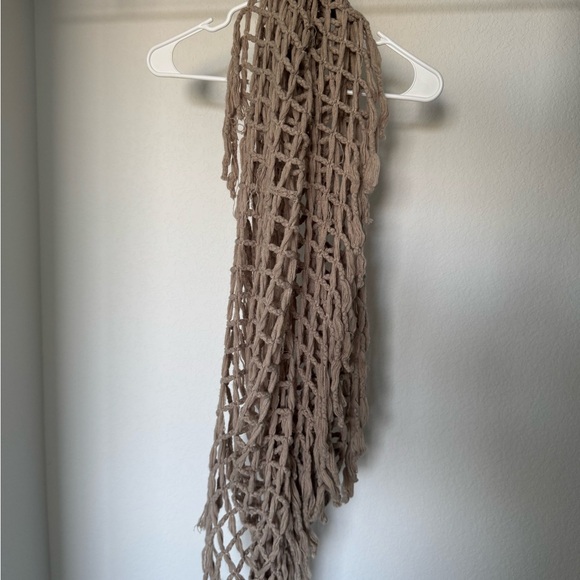 Altar'd State Accessories - Altar’d State Tan Knitted Mesh Scarf